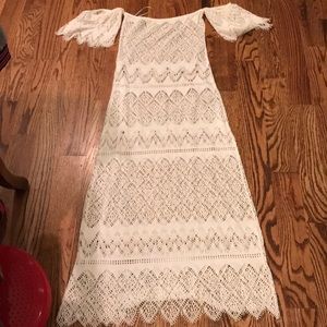 Off-shoulder bathing suit cover-up